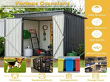 6 x 4 ft Outdoor Storage Shed, All Weather Tool Shed for Garden, Backyard, Lawn, Black W2505P173291