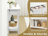 Modern Console Table with 3 Drawers and Open Storage Shelf, Entryway Table Narrow Long Sofa Table 09904615