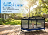 4*6ft Outdoor Square Trampolines for Kids Adults Long Rectangular Tumbling Trampoline W2071P320537