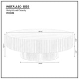 35.43'' Nesting Round Wood Coffee table for Apartment, Modern Living Room Coffee Table with Sturdy W876P254010