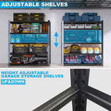 72.05 Inch Tall Black Metal Shelves with 5 Removable Dividers Are High Capacity and Load Bearing for W328P193845