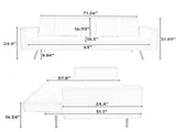 71.7 - inch Grey Teddy Fleece Sofa Bed with Two Included Throw Pillows W3356P298514