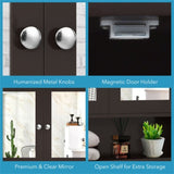 Brown bathroom cabinet with mirror 21636181