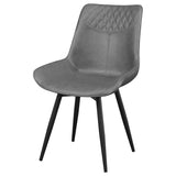 Grey Tufted Swivel Side Chair B062P153691