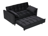 Modern velvet sofa, sofa pull-out bed, small love seat casual sofa with back, with pillow, pockets, 49433073