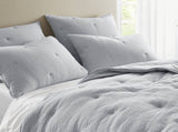 3-Piece King Cotton Embroidered Quilt Set,Blue B035P408346