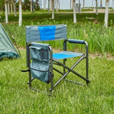 ZNTS 1-piece Padded Folding Outdoor Chair with Storage Pockets,Lightweight Oversized Directors Chair for 84737103