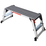 ZNTS Aluminum Platform Non-Slip Folding Work Bench Drywall Stool Ladder 330lbs Capacity W465P182127