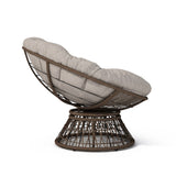 41.5" Ergonomic Wicker Papasan Chair with Cloud Thick Density Fabric Cushion,3-proof Cover,High N723P212569A