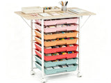 8-Drawer Rolling Storage Cart, Foldable Multifunctional Organizer Cart with Lockable Universal 42961416