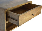 Artisan Furniture Solid Wood Floating Curve Open Slot nightstand B182P280767