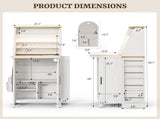 Folding Sewing Table with Cabinet for Home, Studio & Small Places - Storage Shelves & Bag, 27-Spool 57476585