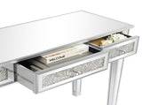 FCH Silver MDF Mirror Surface Broken Glass Three Pumping Computer Desk 43240235