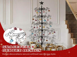 6ft Wrought Iron Christmas Tree, Metal Ornament Display Tree Stand for for Holiday Party Home Decor, 58428504