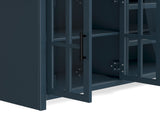 96 inch TV Stand Console for TVs up to 100 inches, No Assembly Requried, Blue Denim and Whiskey B108P160178