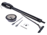 28" Black Stainless Tilt Steering Column Manual Floor Shift No Key with Adapter 71906800