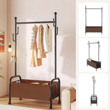 ZNTS 1pc, Clothes Rack with Wheels, Rolling Clothing Rack for Hanging Clothes, Heavy Duty Clothes 88942830