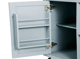 Kitchen Cart with Rubber wood Drop-Leaf Countertop ,Cabinet door internal storage racks,Kitchen 24138755