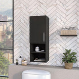 Praia Medicine Cabinet, Four Shelves Single Door Cabinet, Metal Handle B128P148796