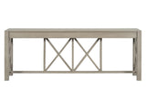 U_Style 60''Acacia Veneer Console with 4 Spacious Drawers, Modern Crisscross Design Entryway N711P289747D