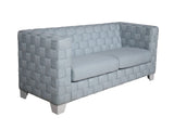 Saree Light Teal Chenille & White Finish Sofa B2726P453250