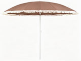7 FT Boho Patio Umbrella with Fringe Tassel, 30&deg Adjustable Tilt Outdoor Sun Canopy, Portable 96935294
