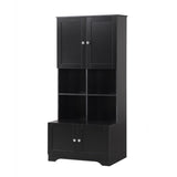 ZNTS Tall and Wide Bathroom Floor Storage Cabinet, Bathroom Storage Unit, Freestanding Cabinet with 4 18725870