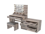 Large Makeup Vanity with Lights, Vanity Table with Charging Station, Vanity Desk with Mirror and 10 24676583