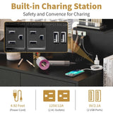 Large Makeup Vanity with Lights, Vanity Table with Charging Station, Vanity Desk with Mirror and 10 85628342
