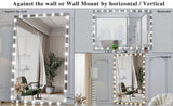 Hollywood LED Full Body Mirror with Lights Extra Large Full Length Vanity Mirror with 3 Color Mode W708131918
