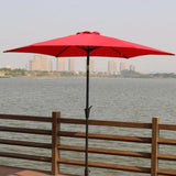 9' Pole Umbrella With Carry Bag, Red TJB004_B-061RED