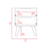 Nightstand with 2 Drawers, Modern Bedside Table with Storage, Bedroom End Table for Home B097132918
