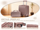 14"/20" 2 pcs/set in ABS Spinner Wheel Luggage, with Combination Lock and Front Opening Design, 14" 75935941