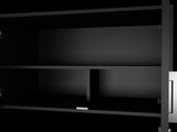 Wall Storage Cabinet 20" H, Two Doors, Three Internal Shelves, Black B097132955