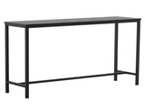 Industrial Style Porch Table Single Layer Black Oak Triamine Board 105 * 30 * 20900681