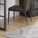 Grey and Gunmetal Chair with Metal Leg B062P209147