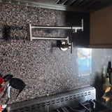 Pot Filler Faucet Wall Mount,Brushed Nickel Finish and Dual Swing Joints Design T3177P277527