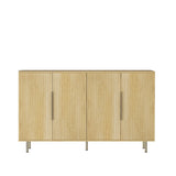 Wood Modern Buffet Cabinet with Storage, Fluted Sideboard Large Buffet with Adjustable Shelves, W1321P307871