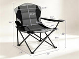 2 Pack Heavy Duty Folding Camping 330 LBS Capacity, 600D Oxford Padded Portable Outdoor Lawn 76847008