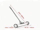 24 Inch Rolling Magnetic Sweeper 50 Lbs Push Type Pick Up Lawn Sweeper with Wheels Telescoping 00457131
