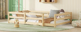 Twin Size Bed, Montessori Bed with Fence, Kids Montessori Bed Twin Size, Wood Montessori W1820P331919