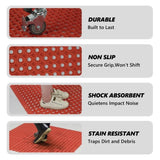 1PC Red Rubber Anti-Fatigue Kitchen Mat, 90x90x1.2cm, Thick Non-Slip Floor Mat 50548526