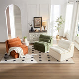 Accent Armless Chair Lazy Floor Seating, Leisure Accent Single Couch with Backrest Fireside Chair W876P236431