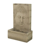 ZNTS 25x13x39" High Sandstone Buddha Fountain, Indoor Outdoor Water Fountain with Light W2078124545