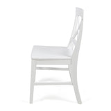 ZNTS Roshan Farmhouse Acacia Wood Dining Chairs, White 62888.00WHI