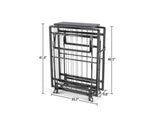 Metal Folding Bed Frame with Foam Mattress of Pockets, Easy Storage and Movable with 4 Castors 48698586