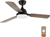 ZNTS 44-inch Ceiling Fan with LED Light and Remote Control, 6-Speed Modes, 2 Rotating Modes, Timer W1134P230319