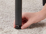 Bar Table Set with 2 Bar stools PU Soft seat with backrest, Grey, 43.31'' L x 15.75'' W x 35.43'' H. 50606660