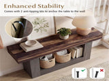 63" Long Narrow Entryway Table with Anti-Tip Safety, Farmhouse Sofa Console Table with 2-Tier 60476071