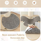 Beige Cat Tree Cat Climbing Frame with Anti slip Pads 07404078